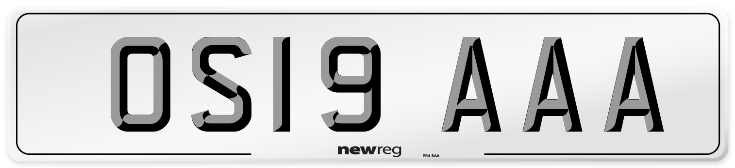 OS19 AAA Number Plate from New Reg